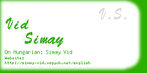 vid simay business card